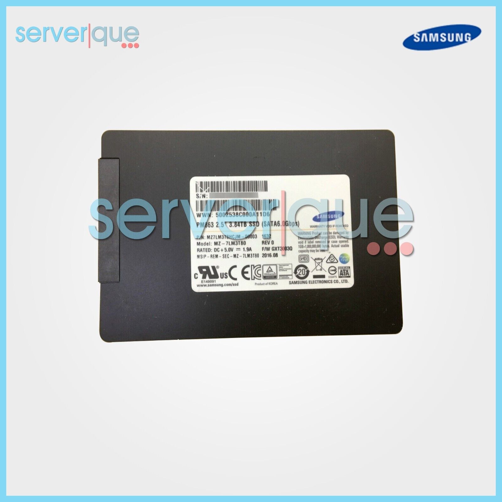 MZ-7LM3T80 Samsung PM863 3.84TB 6Gbps SATA 2.5\