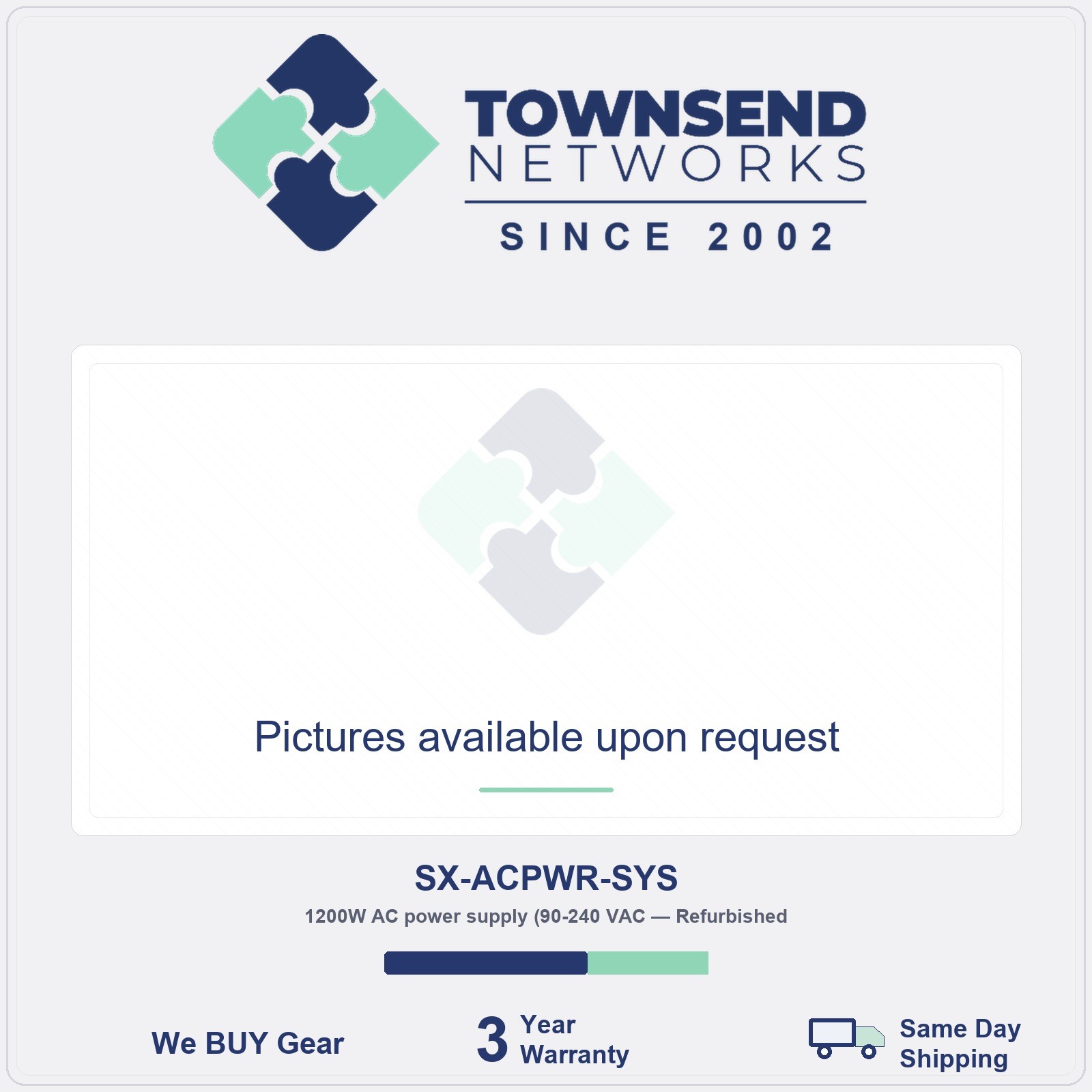 Foundry SX-ACPWR-SYS Power Supply — Tested & Guaranteed