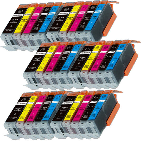 30 PK Quality Ink Set w/ Chip for for Canon PGI-250XL 251 MG6620 MX722 MX922