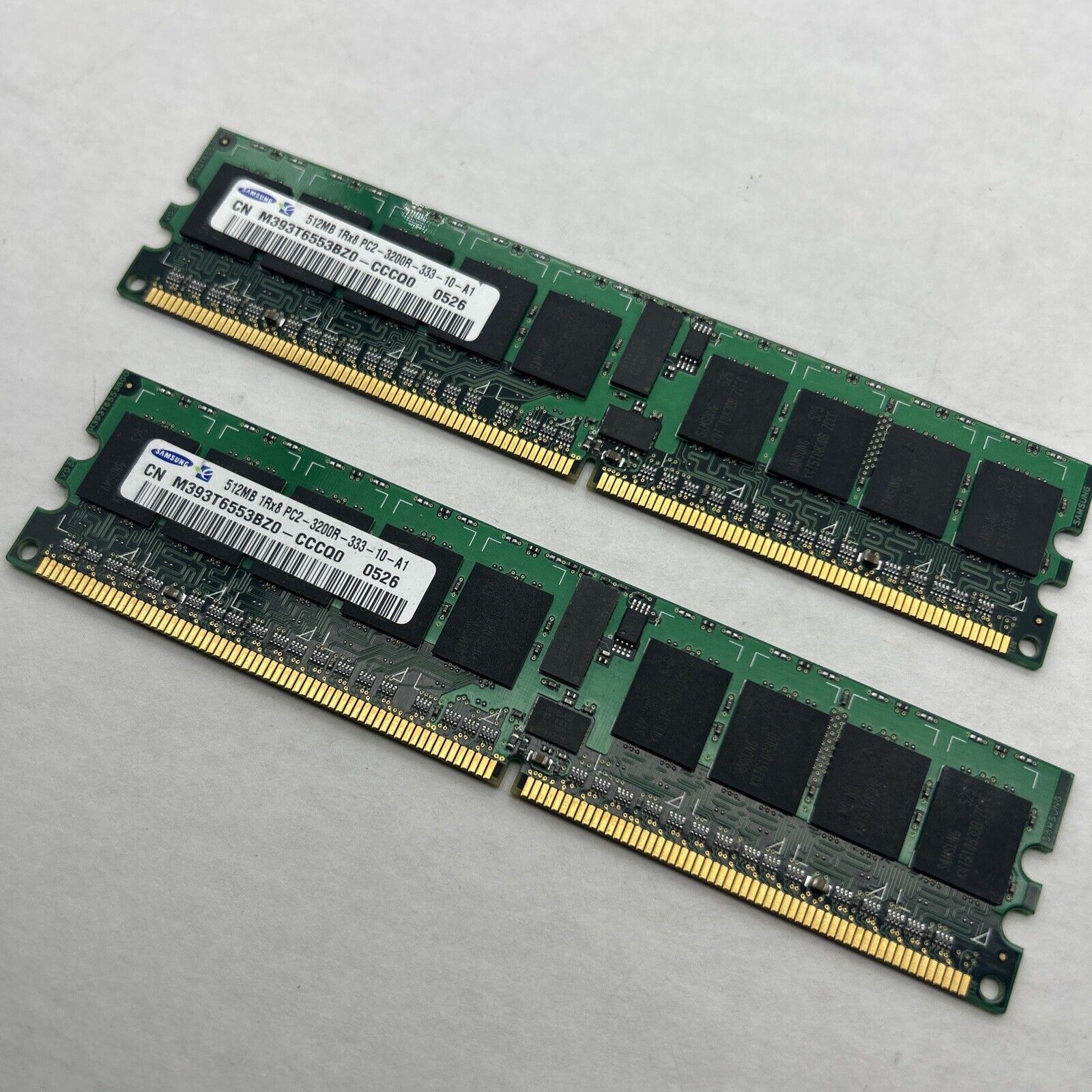 1GB Ram -2pcs 512mb PC2-3200R-333 DDR400 SDRAM Memory ECC Matched Pair HP 345112