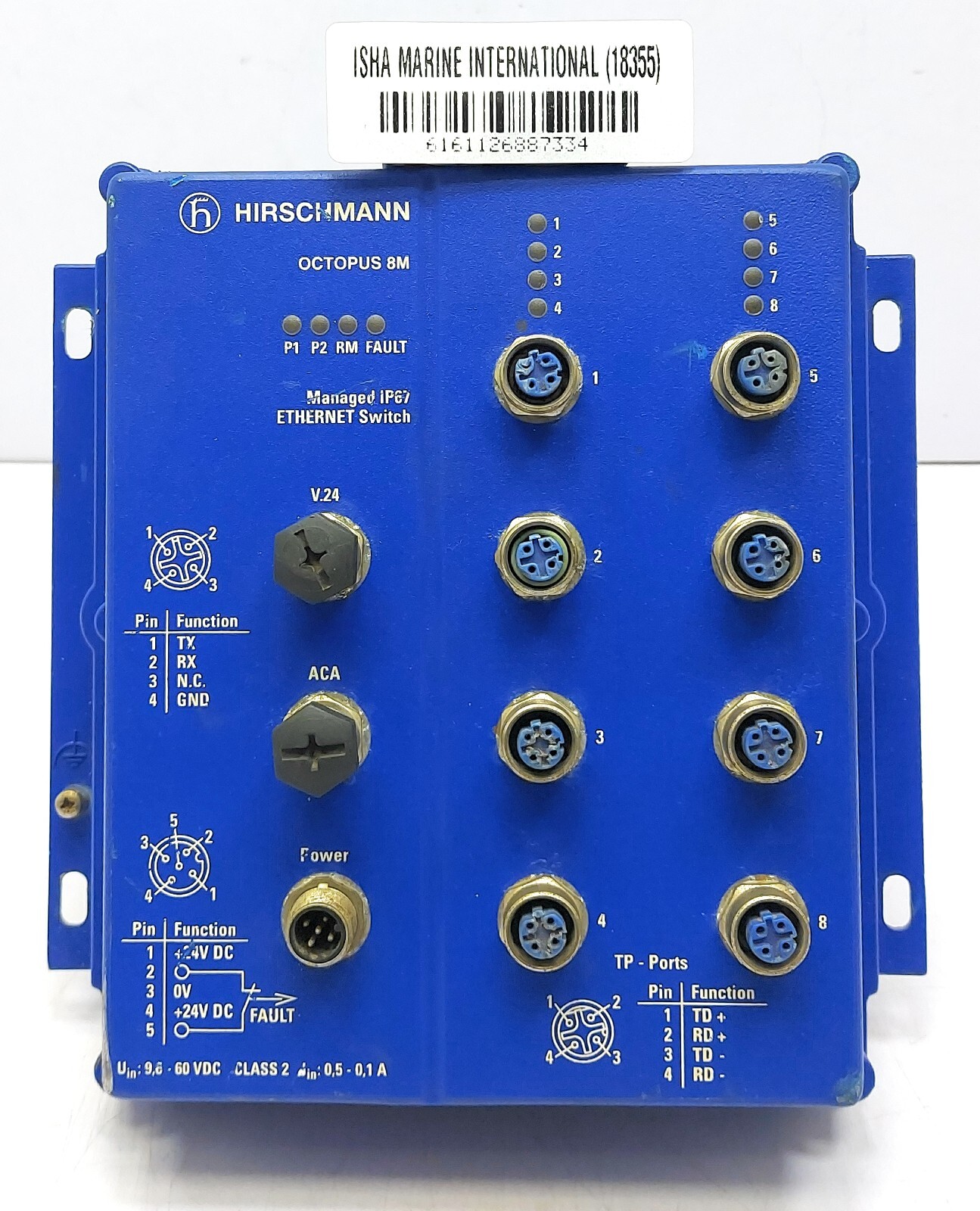 Hirschmann Octopus 8M Managed IP67 Ethernet Switch