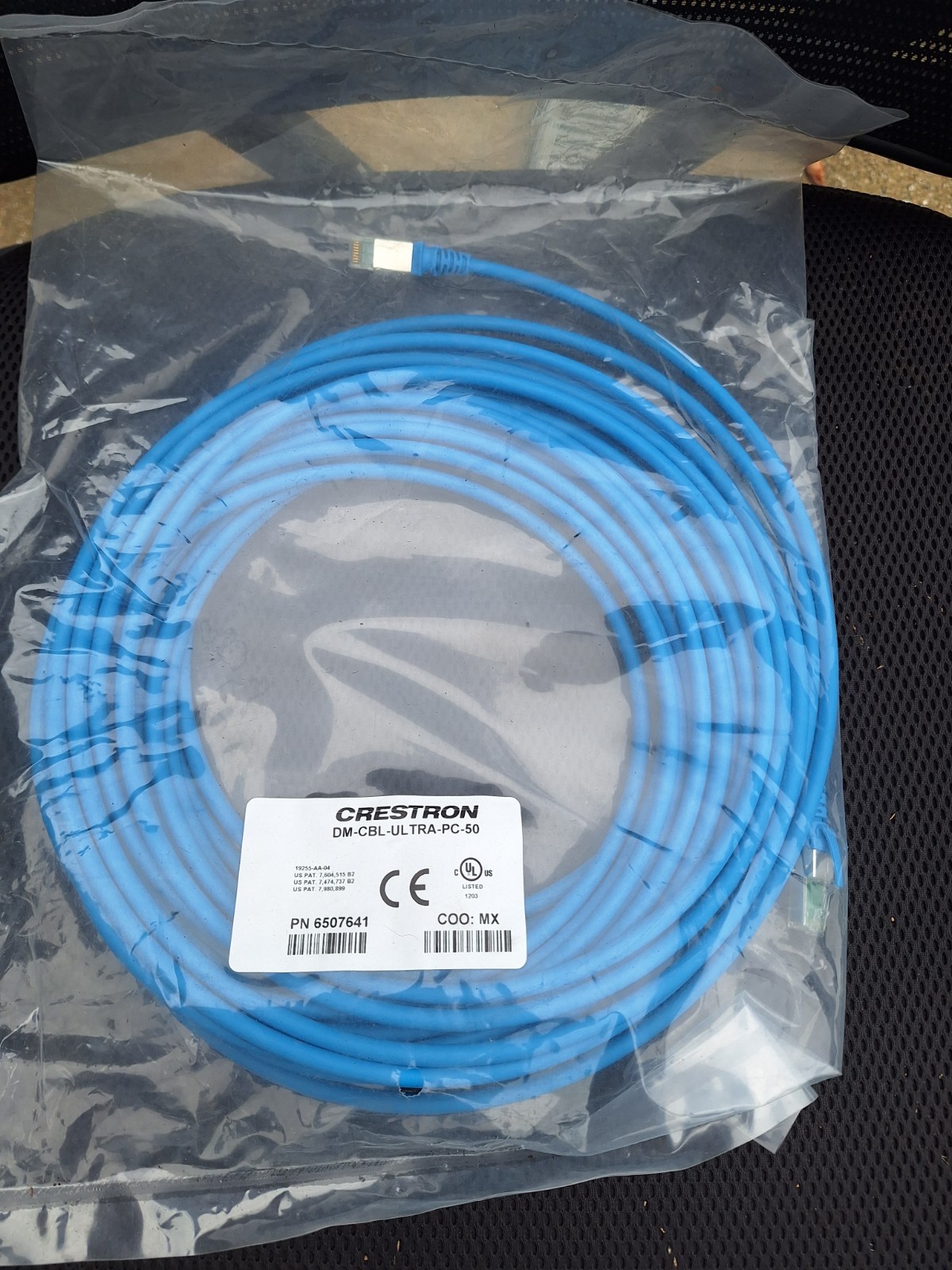 Two NEW Crestron  DM-CBL-ULTRA-PC-50 DigitalMedia Ultra Patch Cable, 50ft Qty(2)
