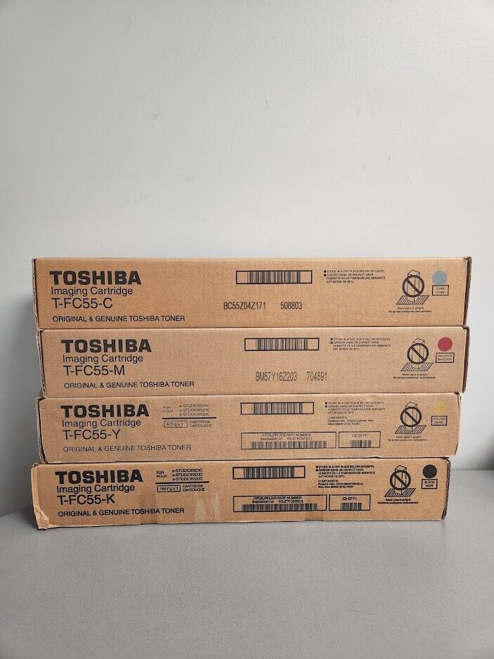 Toshiba T-FC55 Toner Set CMYK, TFC55K, TFC55C, TFC55M, TFC55Y E Studio 5520C