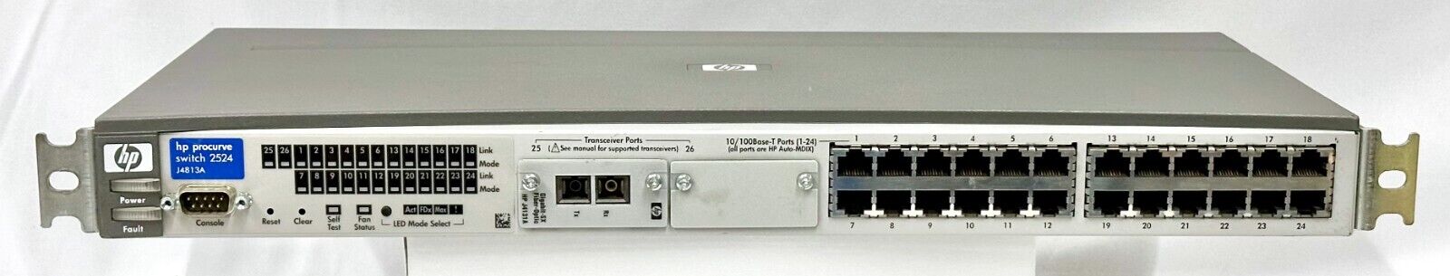HP ProCurve 2524 24-Port Switch J4813A + Gigabit-SX Fiber Optic HP J4131A