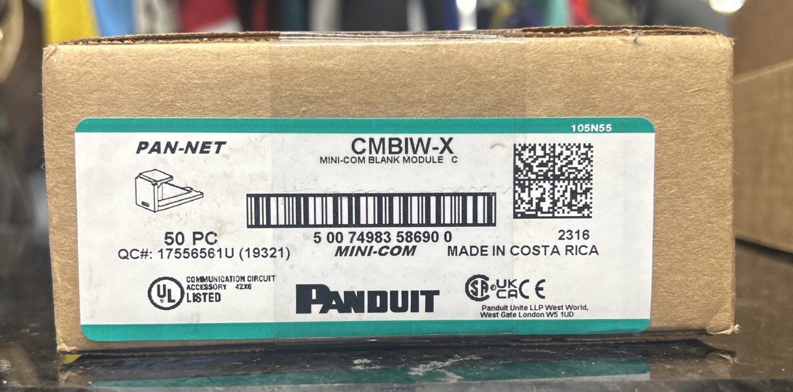 Panduit Pan-Net CMBIW-X Mini-Com Blank Module White
