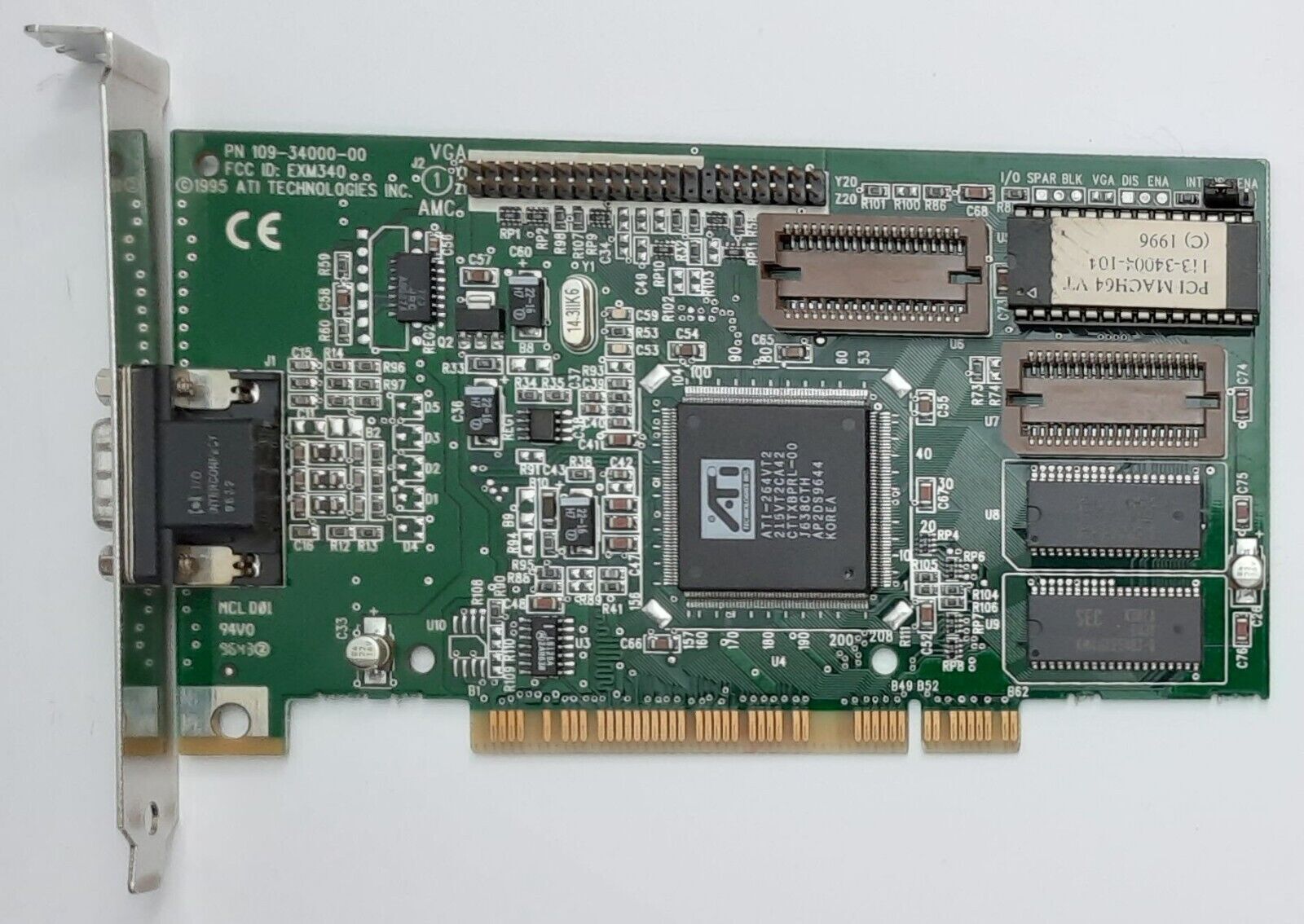 ATI Video Xpression PCI Graphics Card (ATI Mach64VT2, EXM340, 1MB, Retro, 1996)