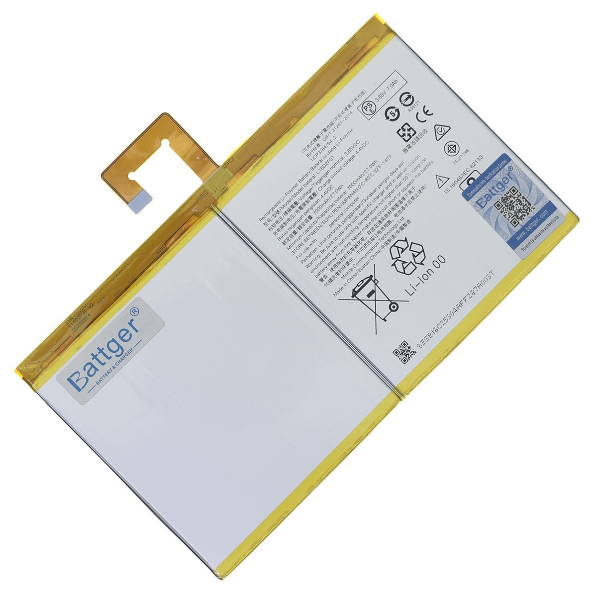 Genuine L16D2P31 battery for Lenovo TB-X704F TB-X704L X704N X705M TB-X705F X705M