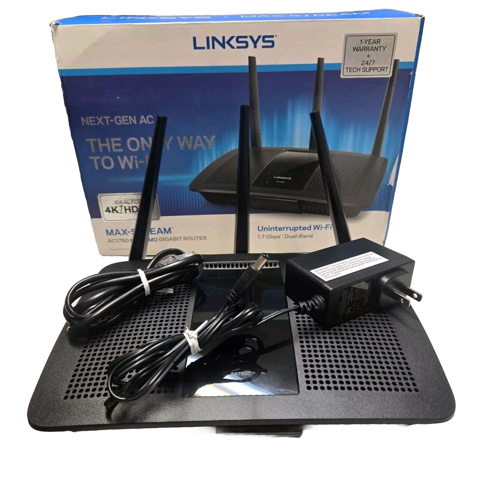 Linksys Router EA7300 Max-Stream: AC1750 Dual-Band Wi-Fi. Work's great