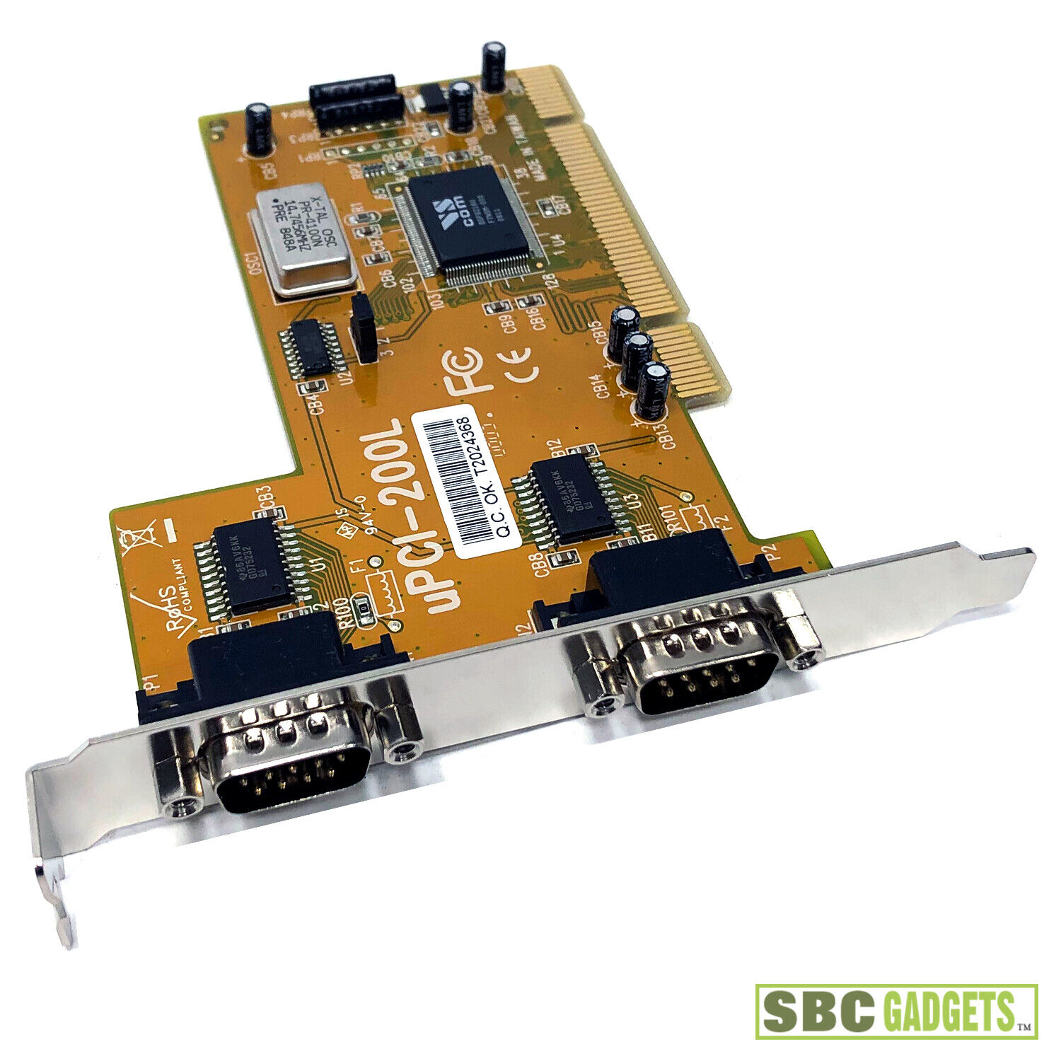 VScom UPCI-200L 2x RS-232 Dual Port PCI to Serial Card