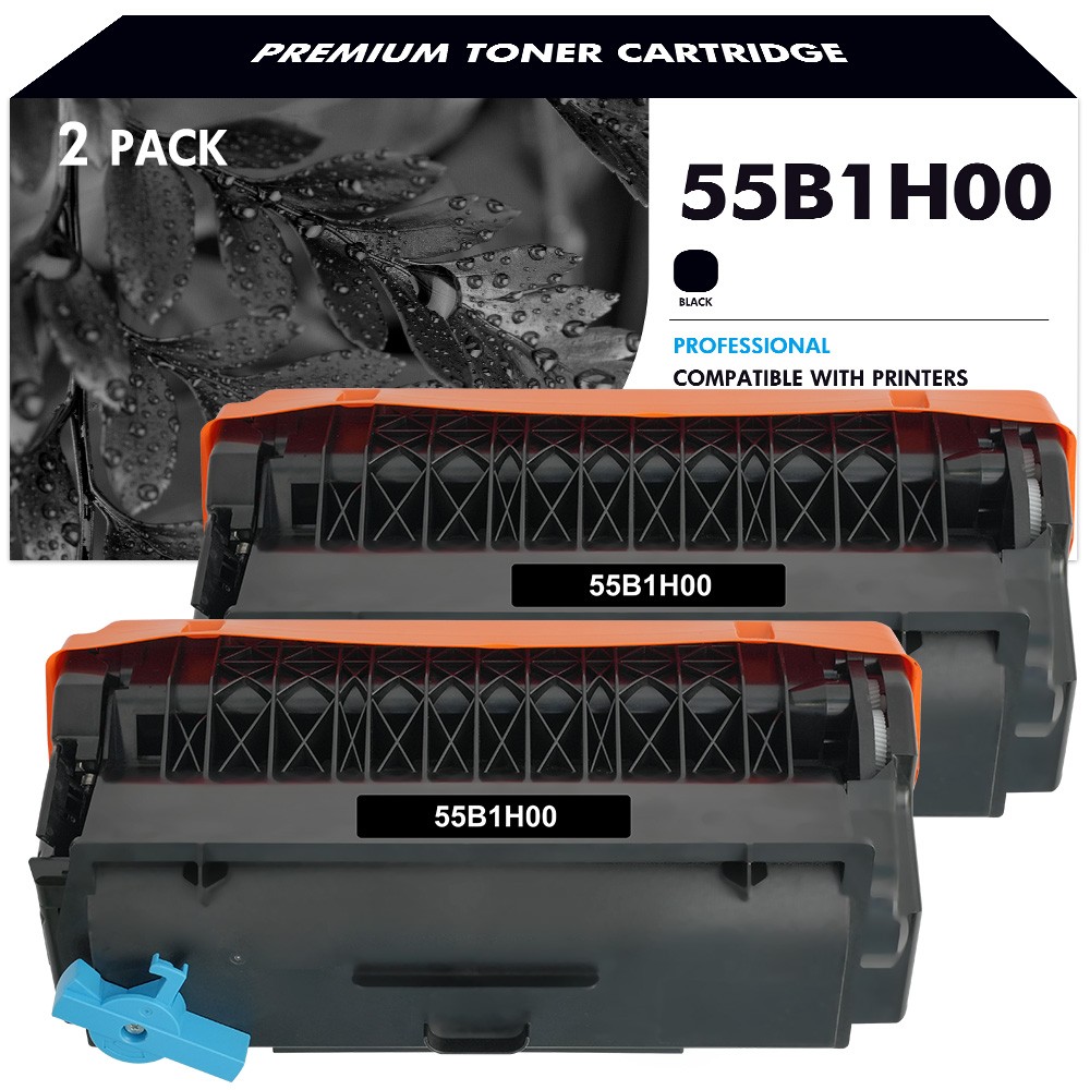 2 Pack 55B1H00 Toner Cartridge With Smart Chip Fits Lexmark MX431 MS431 MS331