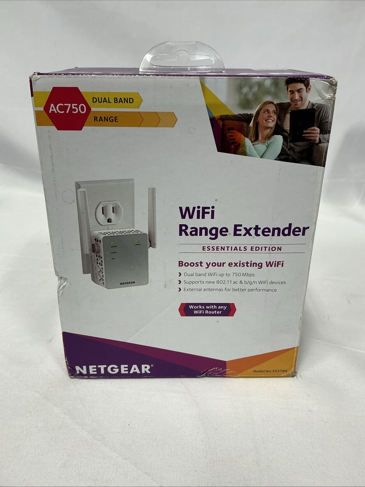 NETGEAR AC750 Wi-Fi Range Extender - EX3700-100NAS