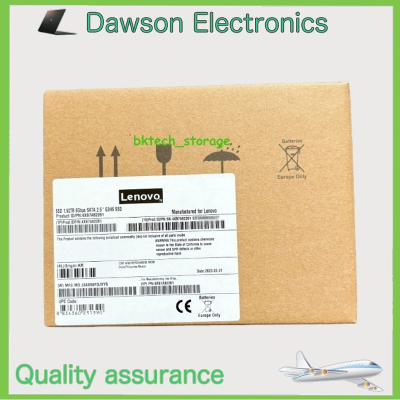 Lenovo ThinkSystem 03KH065 4XB7A82261 2.5" 1.92TB Read Intensive SATA 6Gb HS SSD