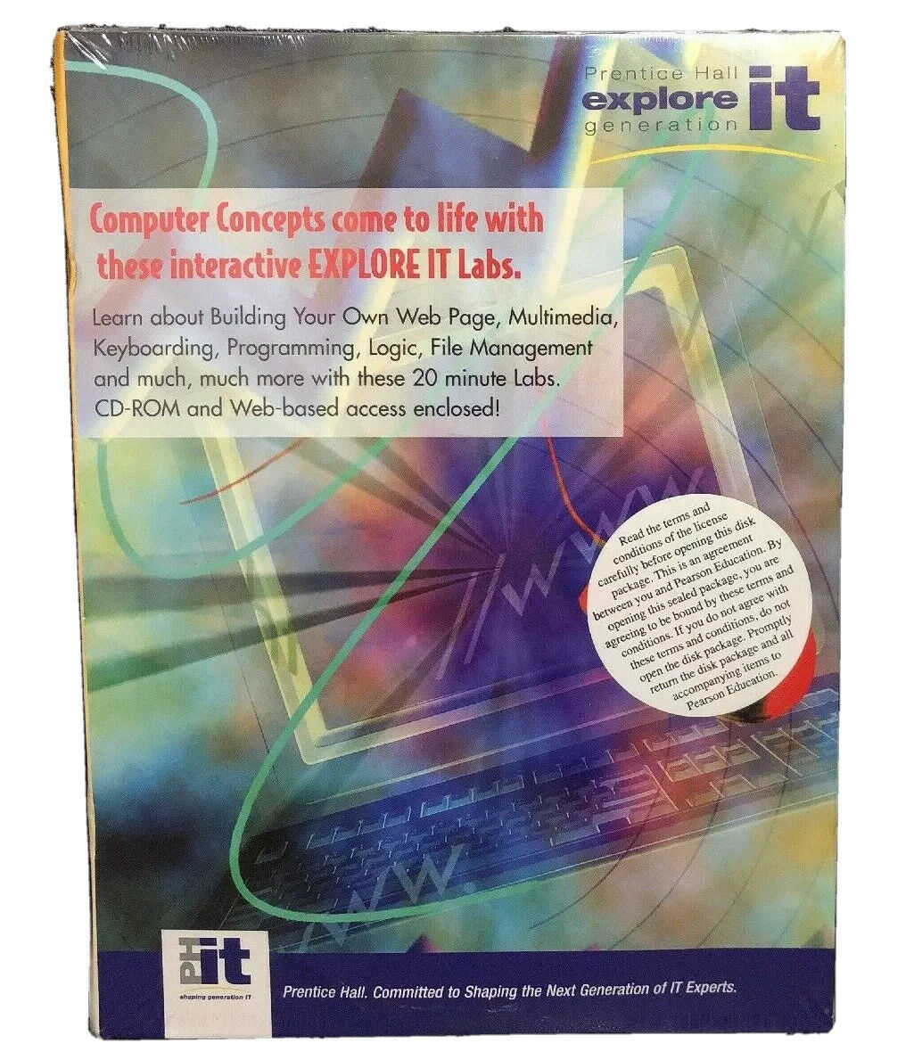 Explore It Labs Web-Based 2002 Prentice Hall CD-ROM Computer Concepts New