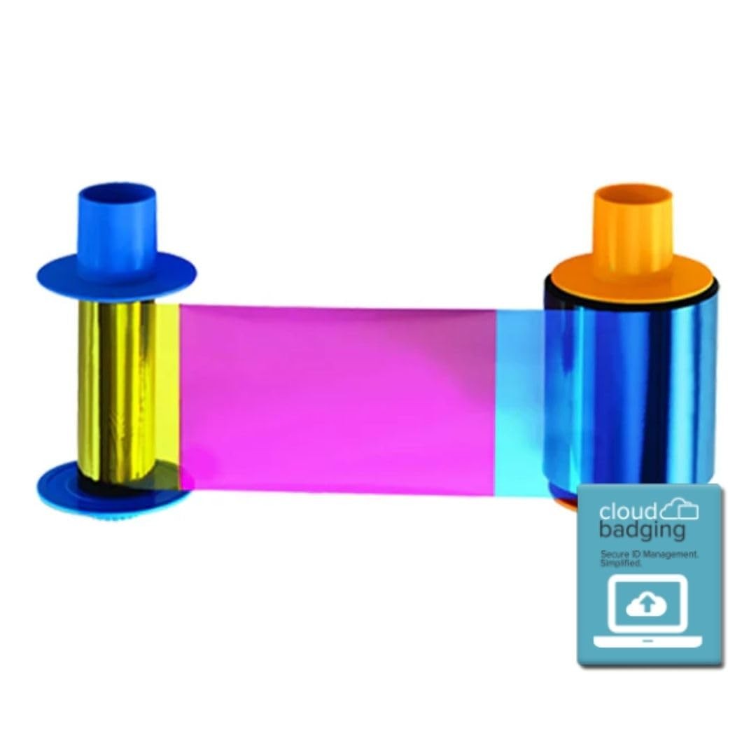 045231 YMCKOK Dye-Sublimation Ribbon for DTC4500e - 600 Images + 30-Day Cloud...