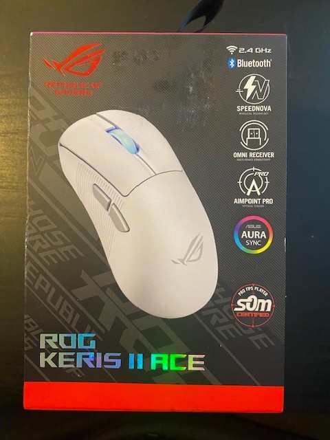 ASUS - ROG Keris II Ace Ultralight Wireless Optical Gaming Mouse with ROG Spe...