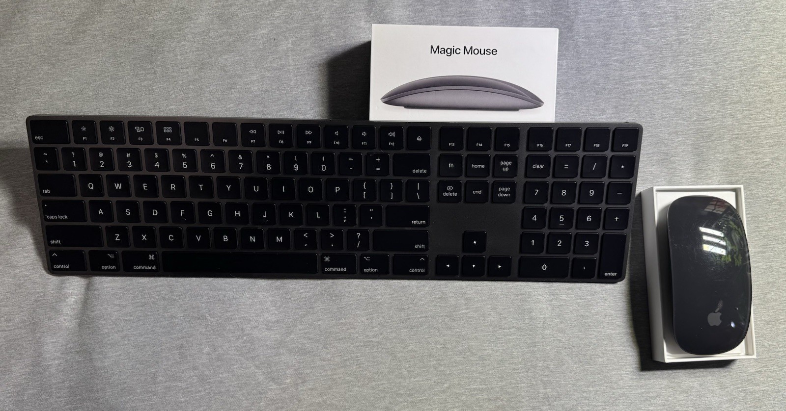 Apple Magic Keyboard with Numeric Keypad + Magic Mouse 2, Space Gray