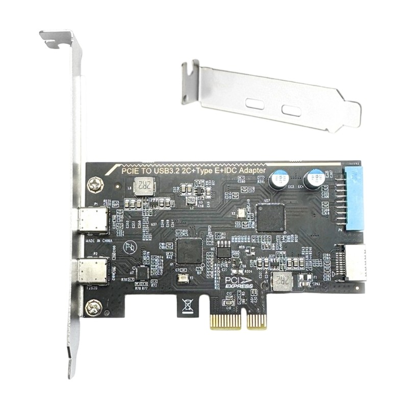 PCIe X1 PCIEX4 X8 X16 Slot Double USB Type C Expansion Card For Data Transfer