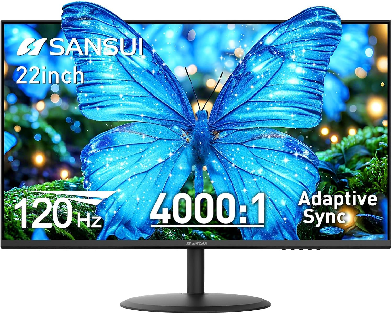 SANSUI 22 Inch 120Hz Computer Monitor, FHD 1080P Eye Care for Home/Office | 4000