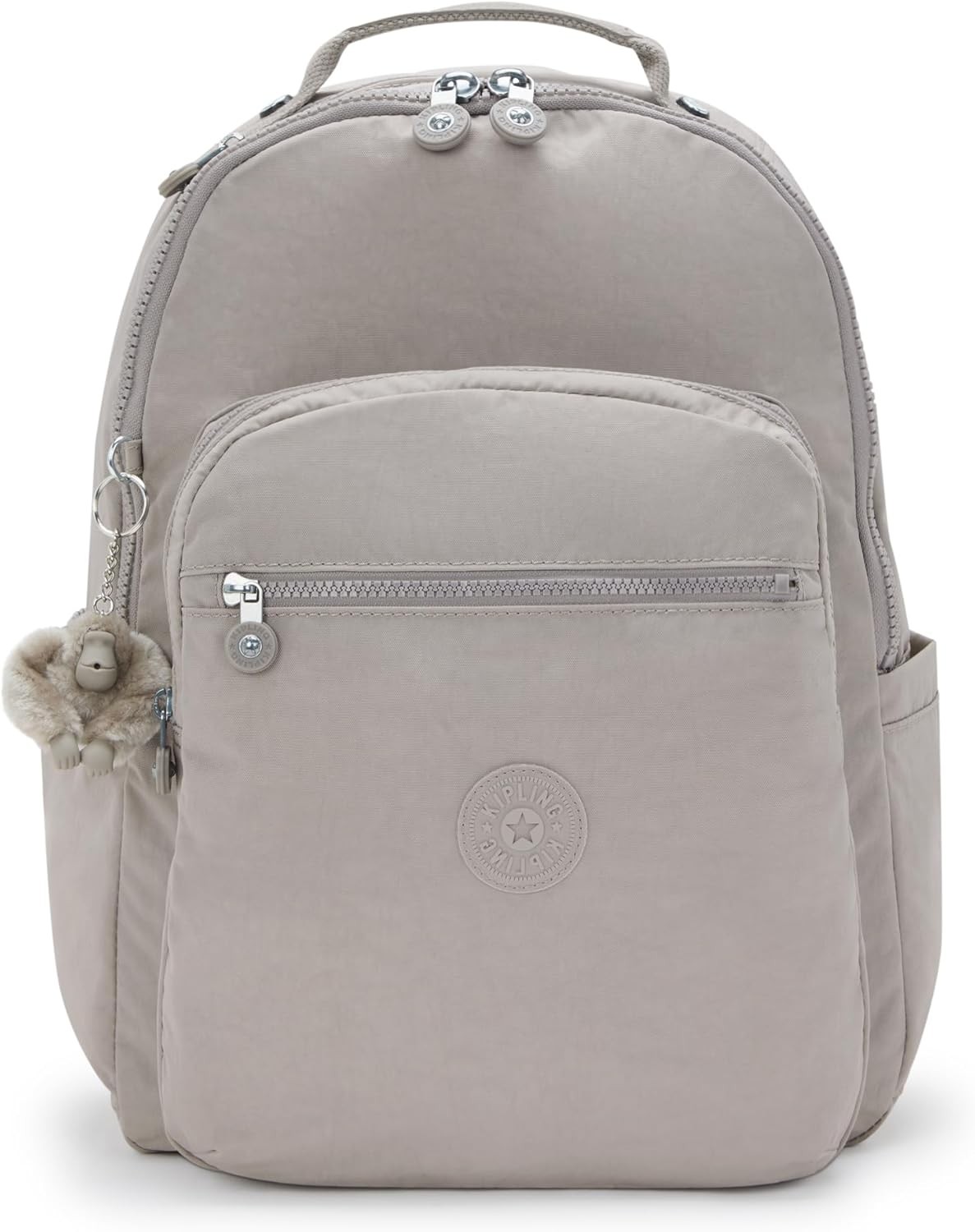 Kipling Women's Seoul 15" Laptop Backpack, Durable, Roomy with Grey Gris 