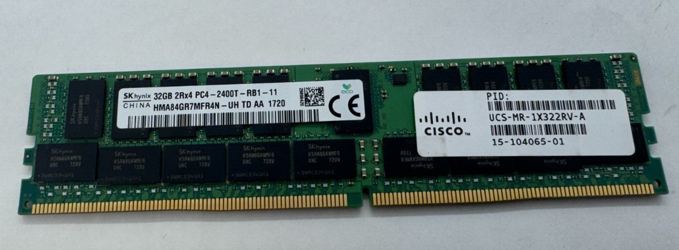 LOT OF 8 SK HYNIX 32GB 2Rx4 PC4-2400T DDR4 SERVER RAM MEMORY HMA84GR7MFR4N-UH