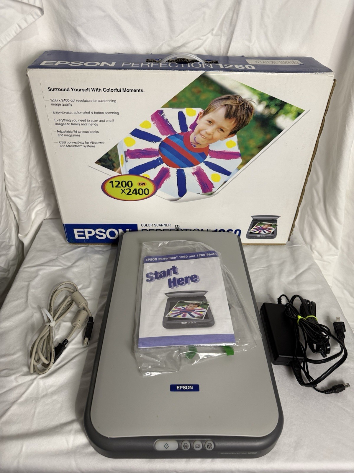 Epson Perfection 1260 W/box And Manual