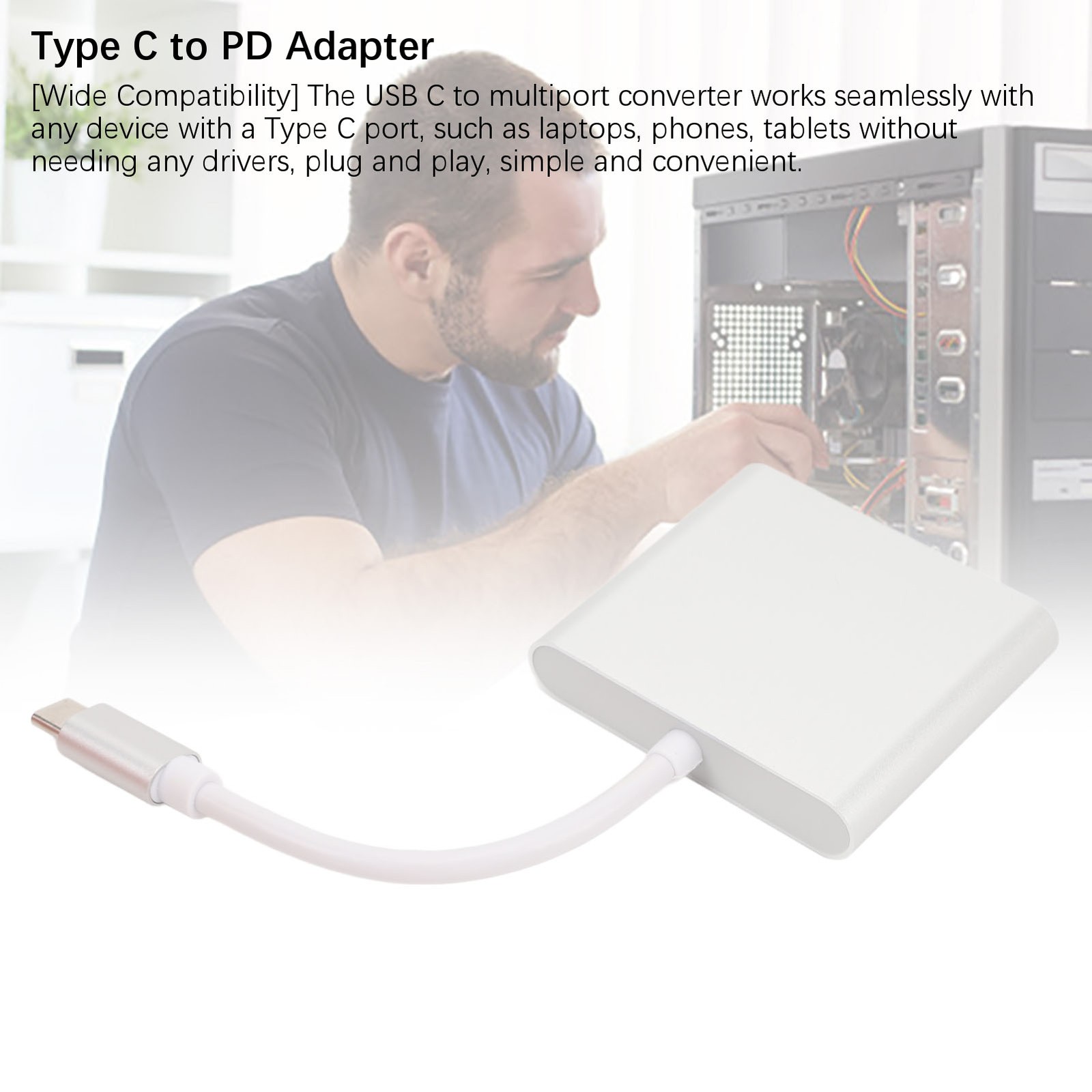 3 In 1 Type C Adapter USB C To USB 3.0 4K HD Multimedia Interface PD Conver SEHO
