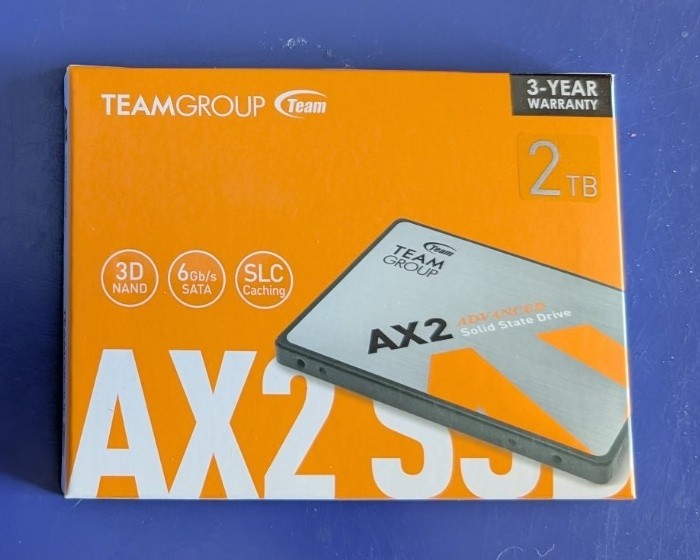 TEAMGROUP AX2 2TB 2.5" SATA III SSD T253A3002T0C101 New Sealed