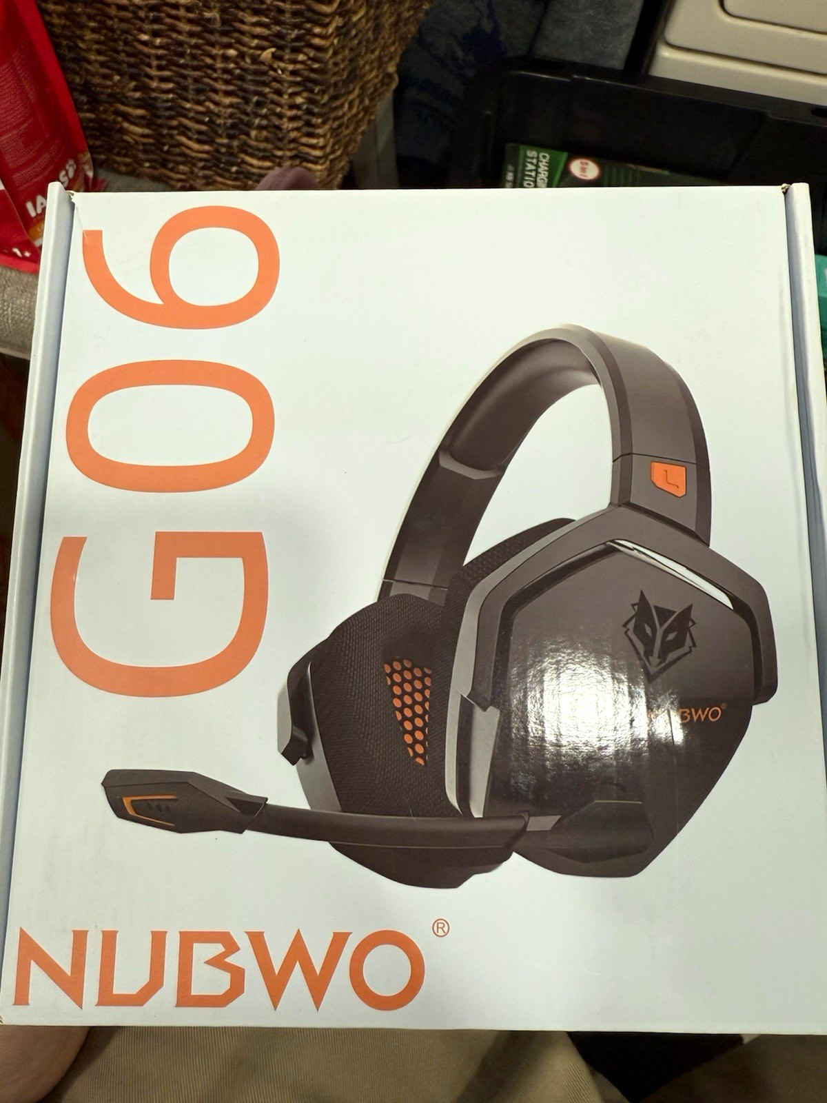 NUBWO G06 Over-Ear Gaming Headset w/ Boom Mic, Headband, Black