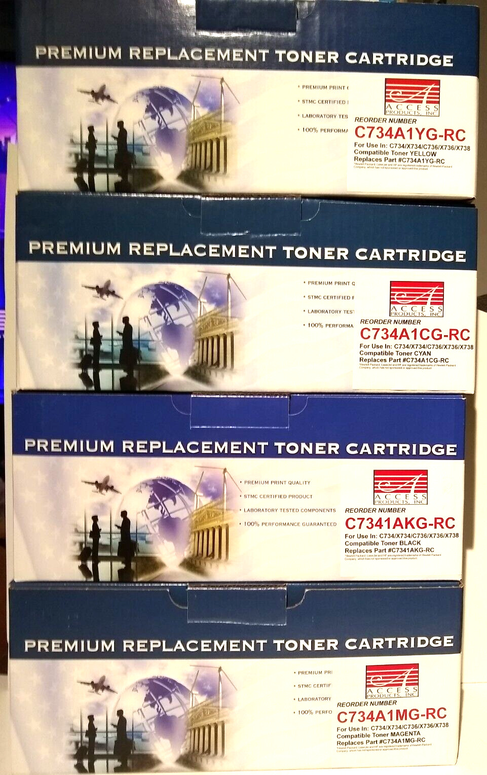 Premium Toner Cartridges For Lexmark C734A1MG C734A1CG C734A1YG C734A1KG