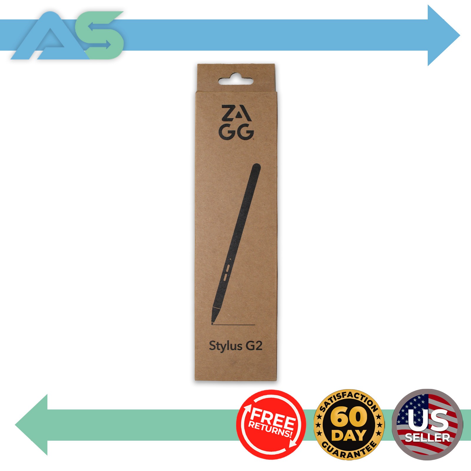 ZAGG G2 Stylus for USI 1.0/2.0 w/ USB-C Cable & Accesories | Gray | 450-19036-A