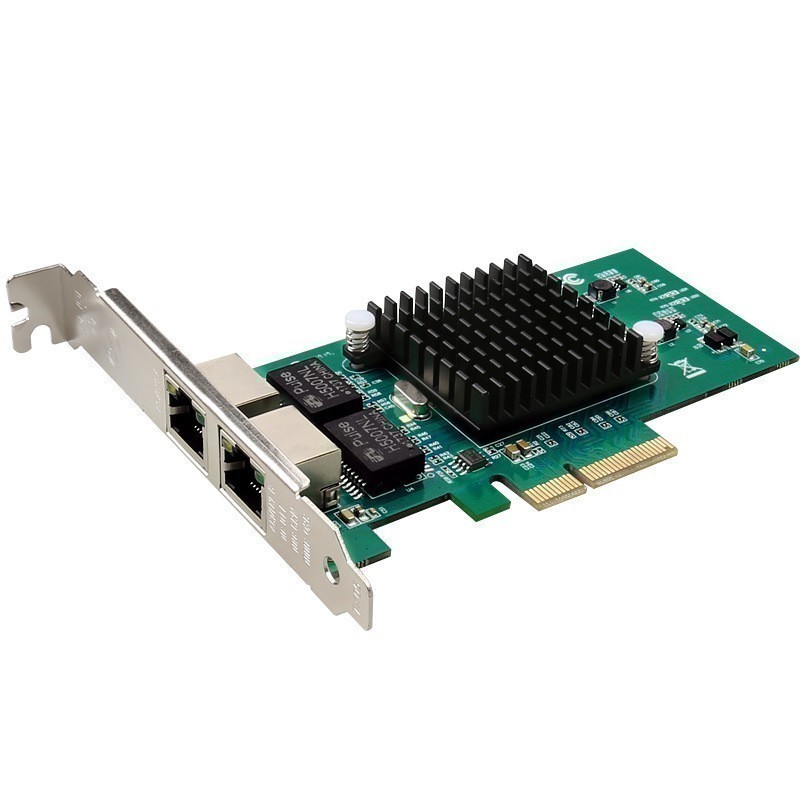 Intel 82576/E1G42ET Chip Dual PORT GIGABIT ETHERNET PCIe X4 Card Dual RJ45 Ports
