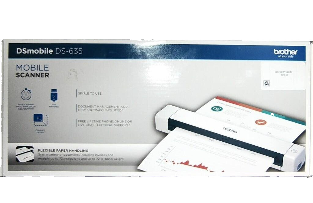 Brother Portable DS-635 Compact Mobile Document Scanner {BRAND NEW}
