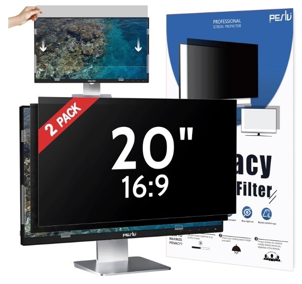 [2-Pack] 20 Inch Privacy Screen for Computer Monitor 16:9 Aspect Ratio