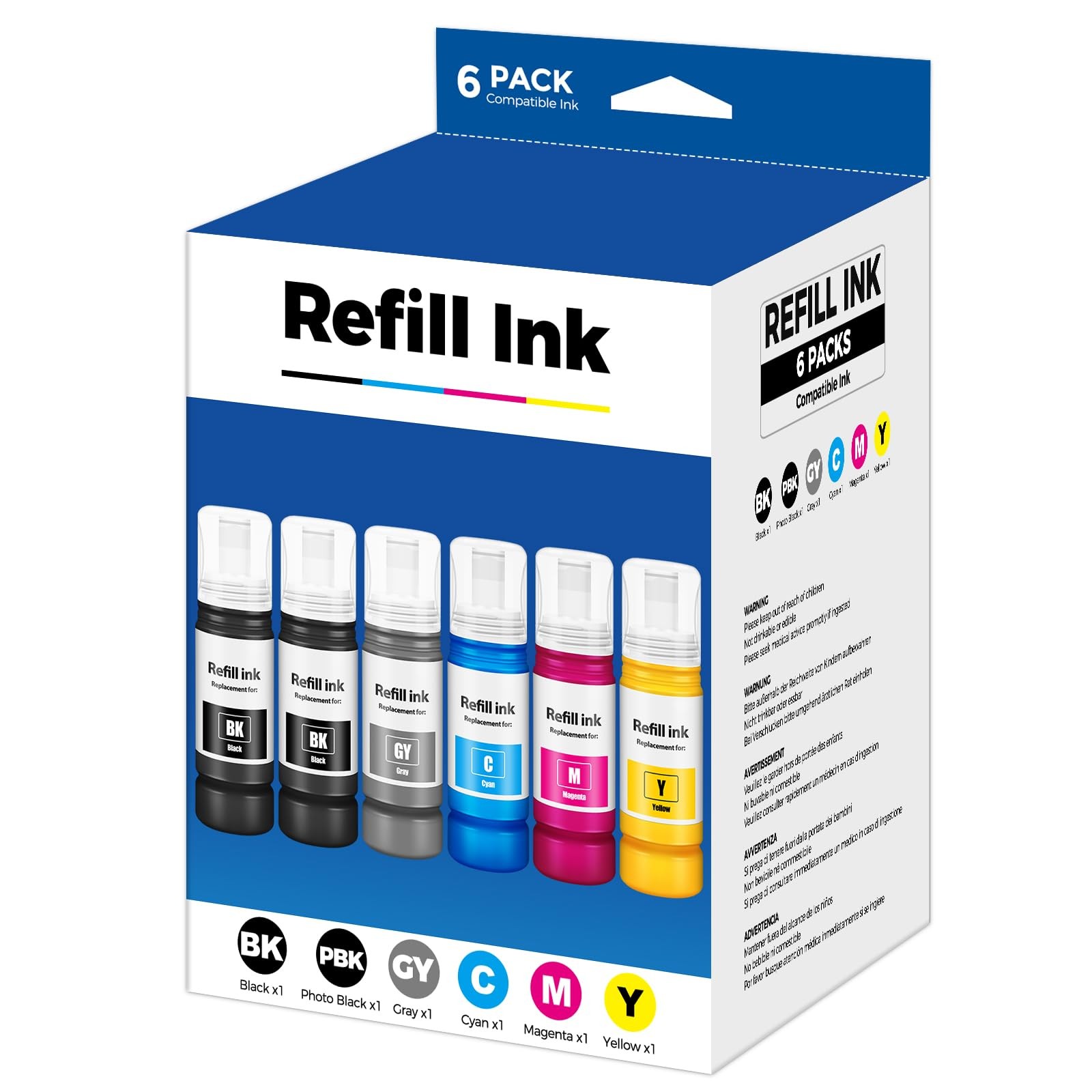 Compatible for EPT552 Ink Refill Bottles ET-8550 ET 8550 ET8500