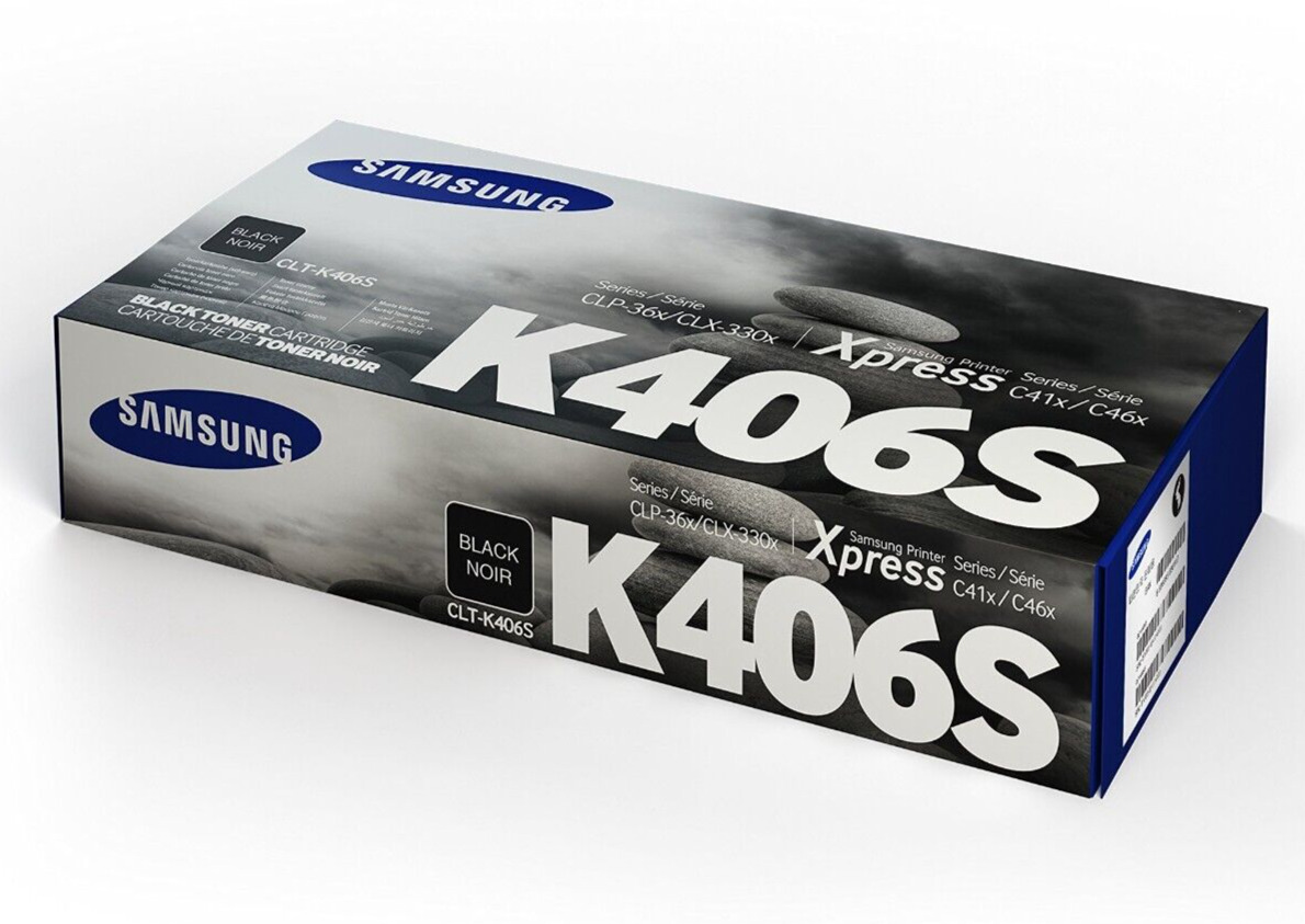 Genuine SAMSUNG CLT-K406S Black Toner Cartridge Original New Factory Sealed Box
