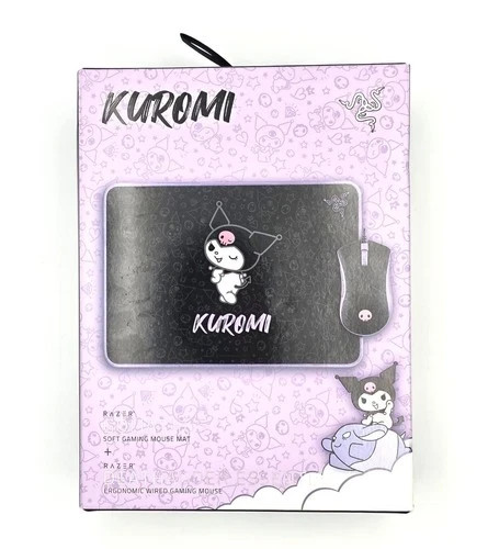 Razer DeathAdder Essential and Goliathus Mouse Mat Bundle - Kuromi Edition: Gami