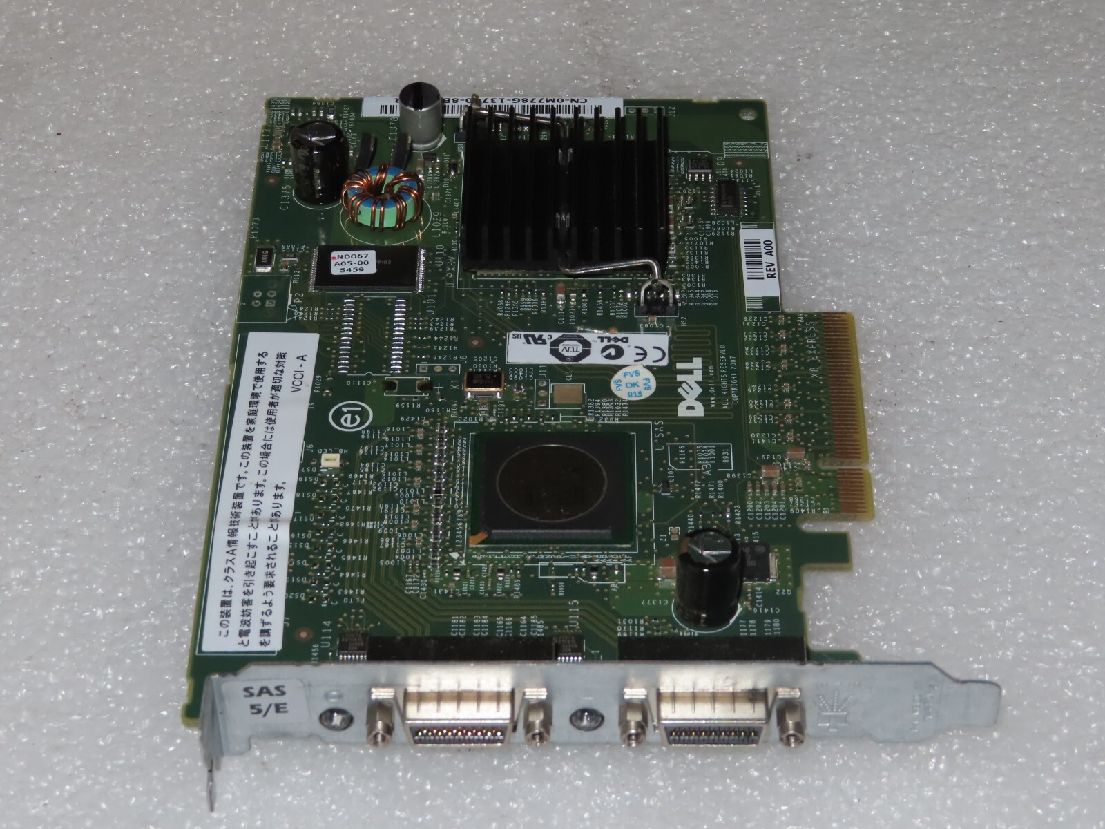 Dell PERC 5/e Dual Channel SAS Raid Card 0M778G M778G