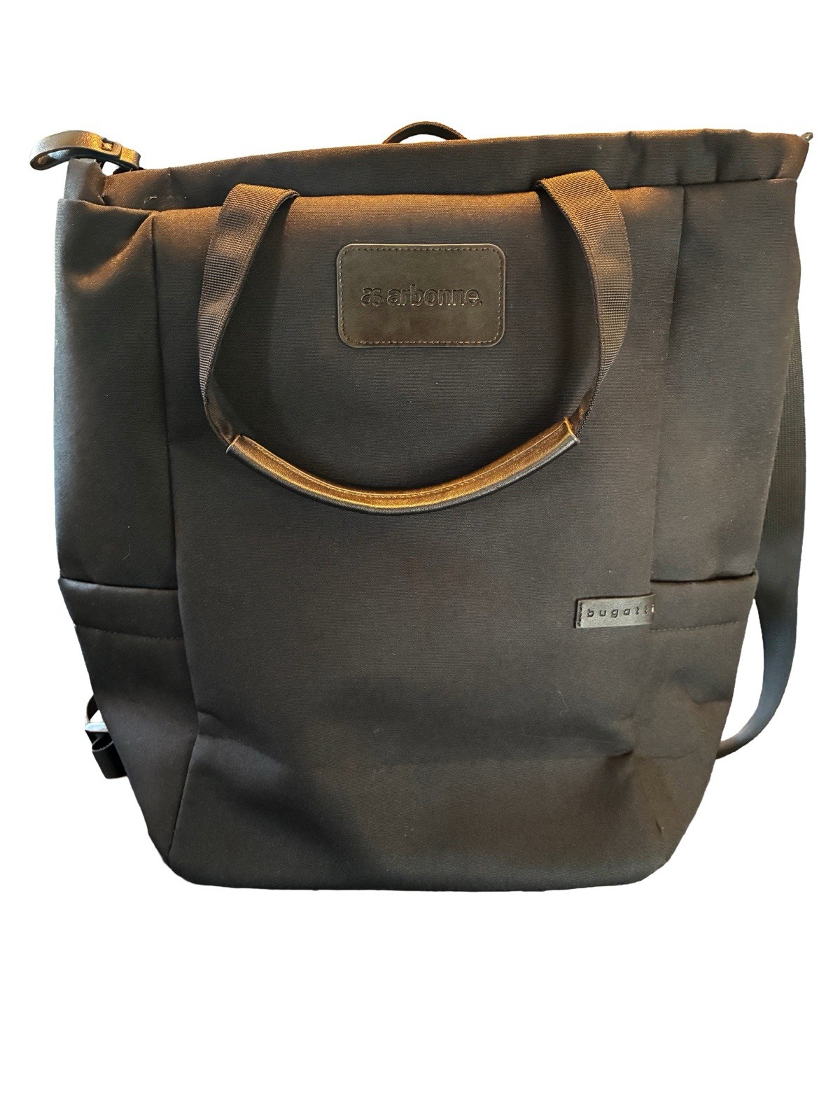 Bugatti Madison Convertible Backpack Tote Black RFID Laptop Travel Bag Arbonne