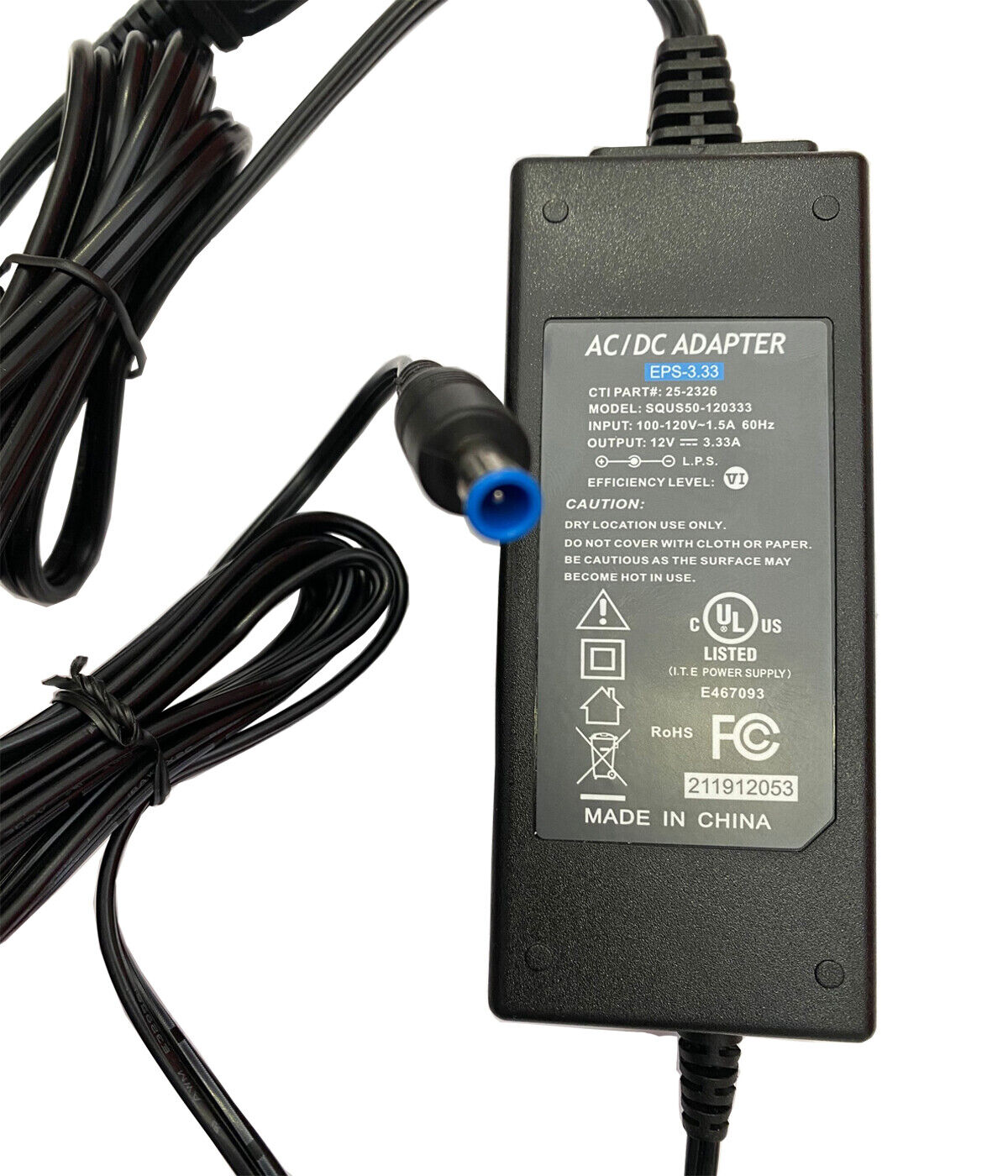 UL DC 12V 3A AC Adapter For Samsung SyncMaster BX2450L LS23WHUKFK P2070H LCD TV
