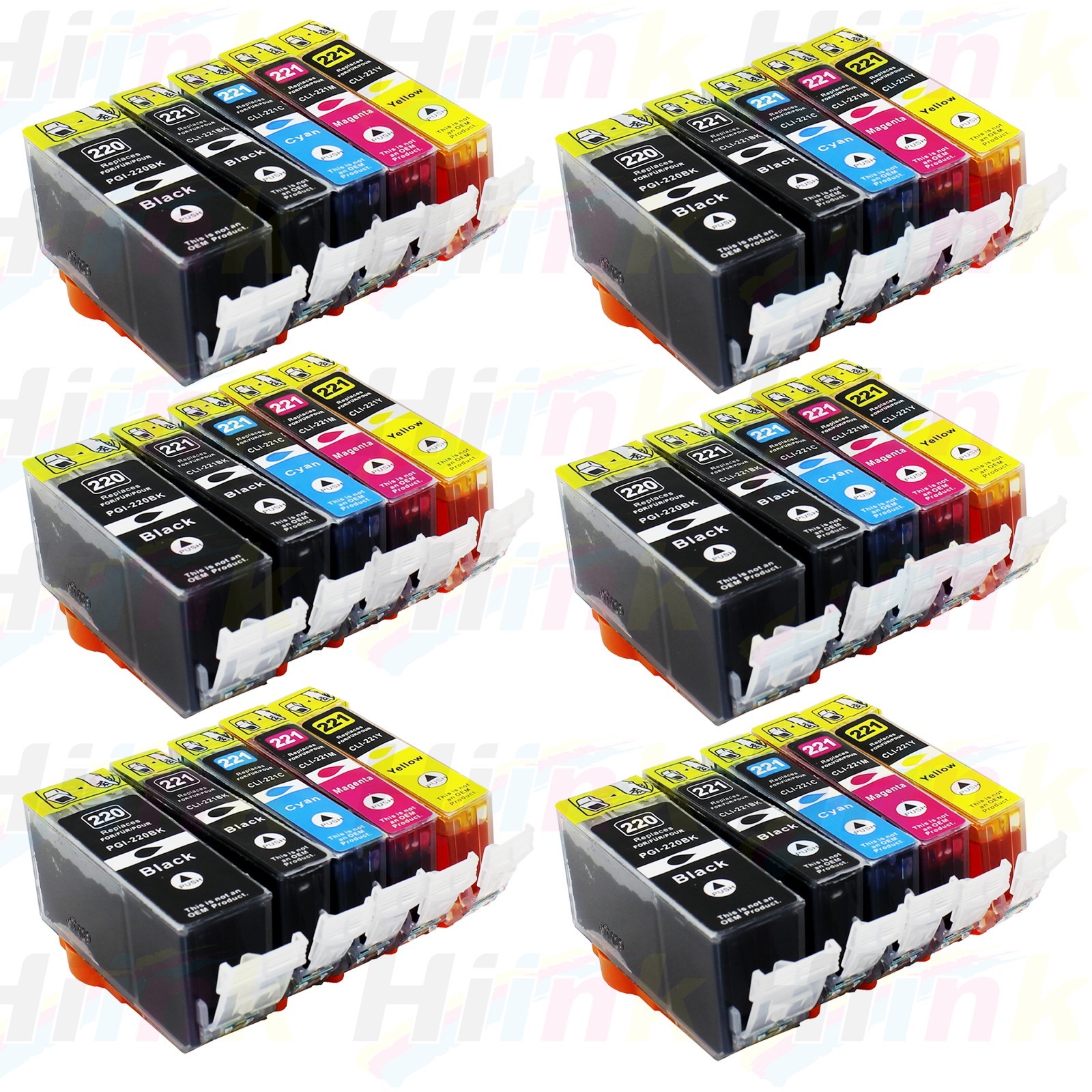 30PK PGI-220 CLI221 Ink for Canon Printer Pixma MX860 MX870 MP560 Printers