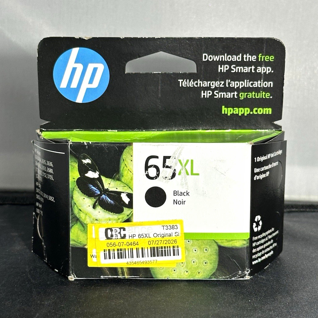 HP 65XL Genuine Original Black Inkjet Ink Cartridge Multiple Exp. Dates