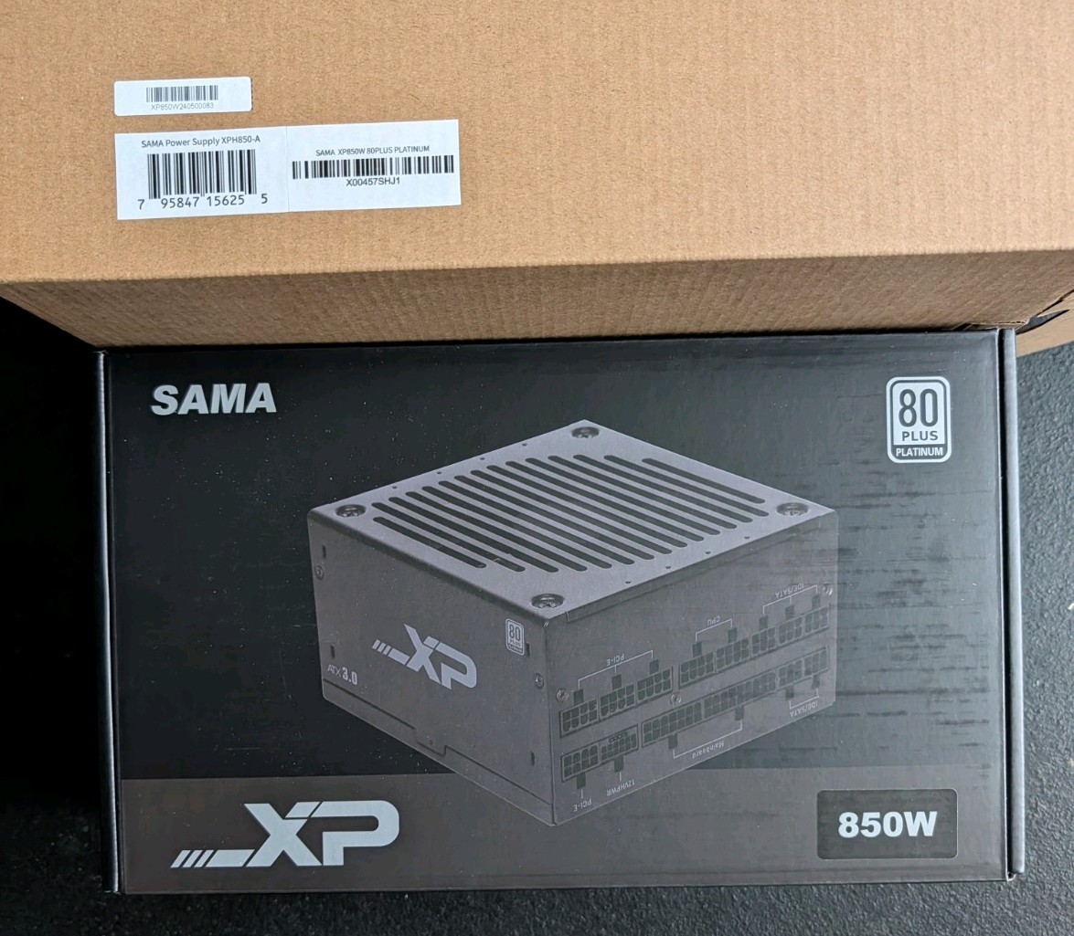 SAMA 850W Power Supply ATX 3.0 PCIe 5.0 Modular 80 PLUS PLATINUM Certified PSU
