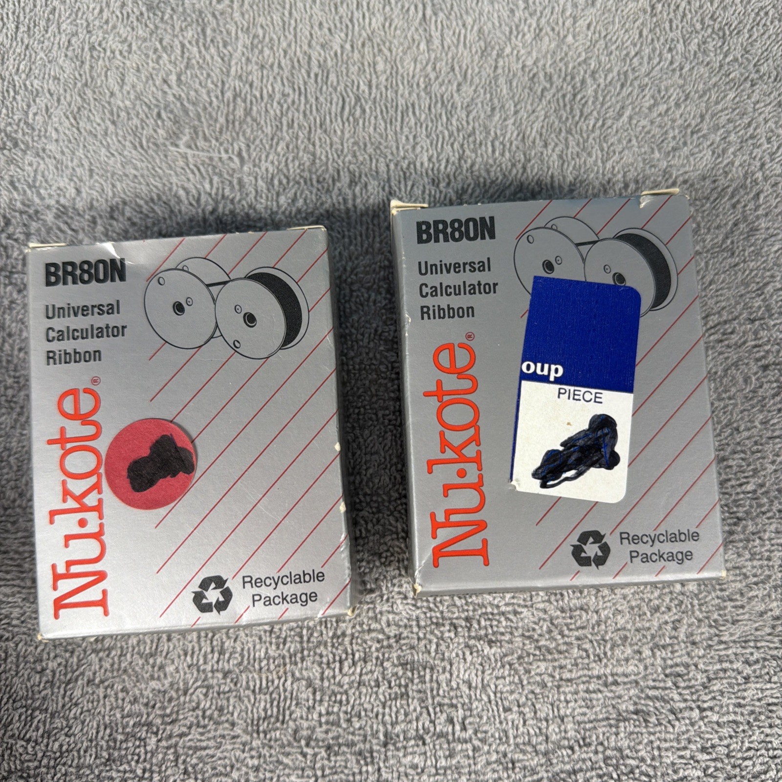 NU-KOTE BR80N Universal Calculator Ribbon Black/Red Sealed - Pack of 2