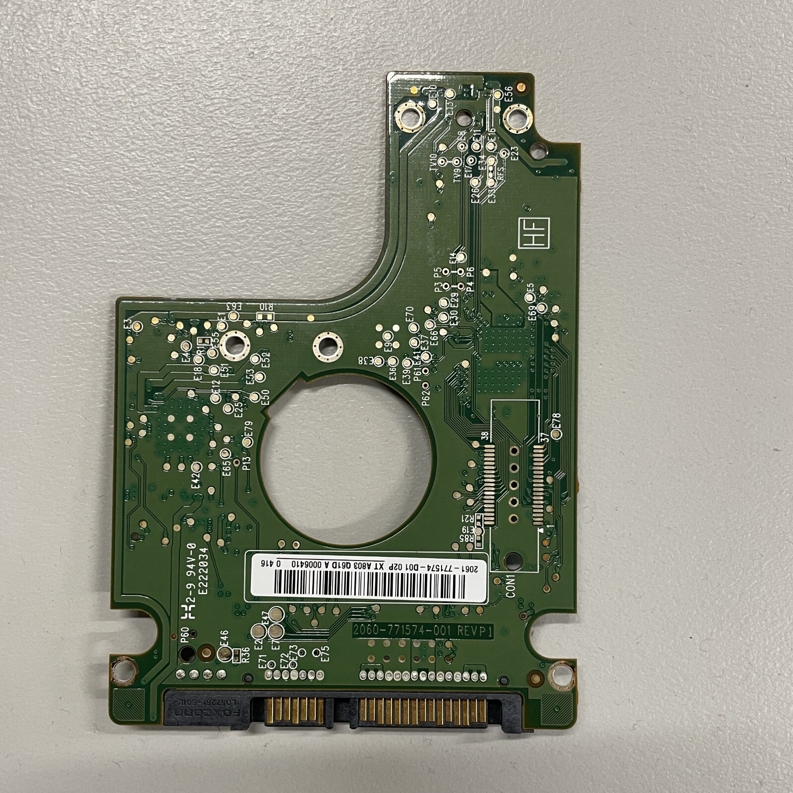 WD WD2500BEKT-60V5T1 2.5" SATA HDD PCB Board 2060-771574-001 REV P1 R/N 701574