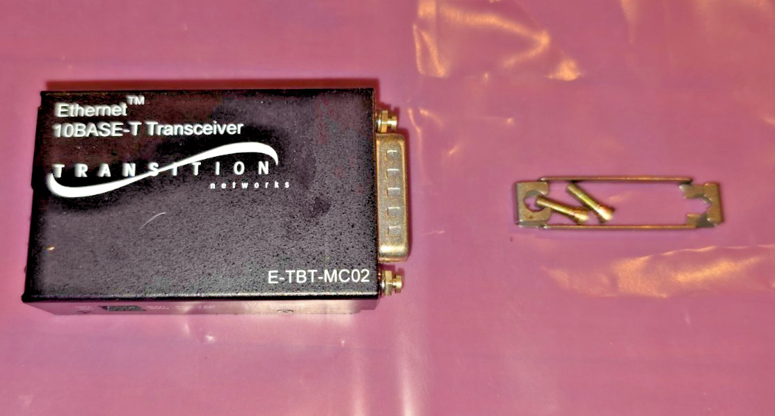 Transition Networks E-TBT-MC02 Ethernet 10Base-T Transceiver 