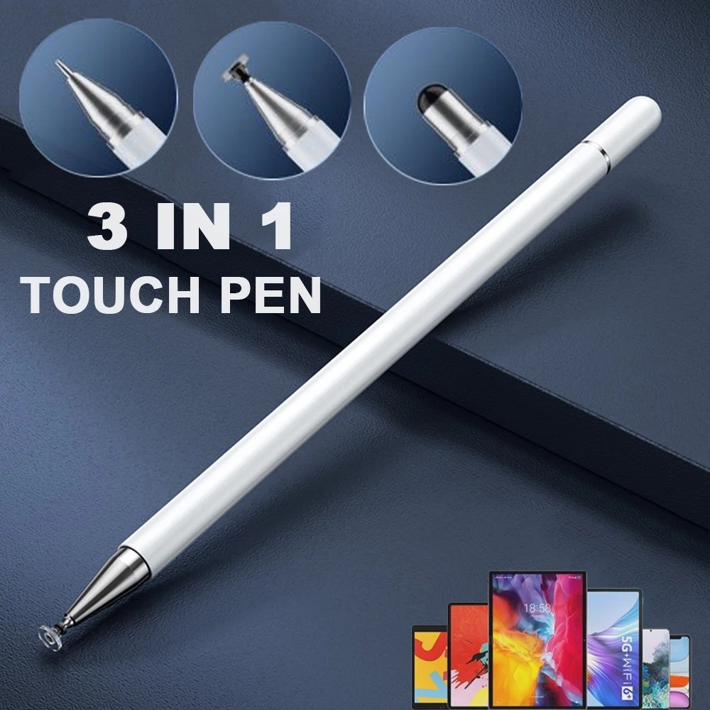 3 in 1 Stylus Pen For iOS Android Touch Pen Drawing Capacitive Pencil For iPad S
