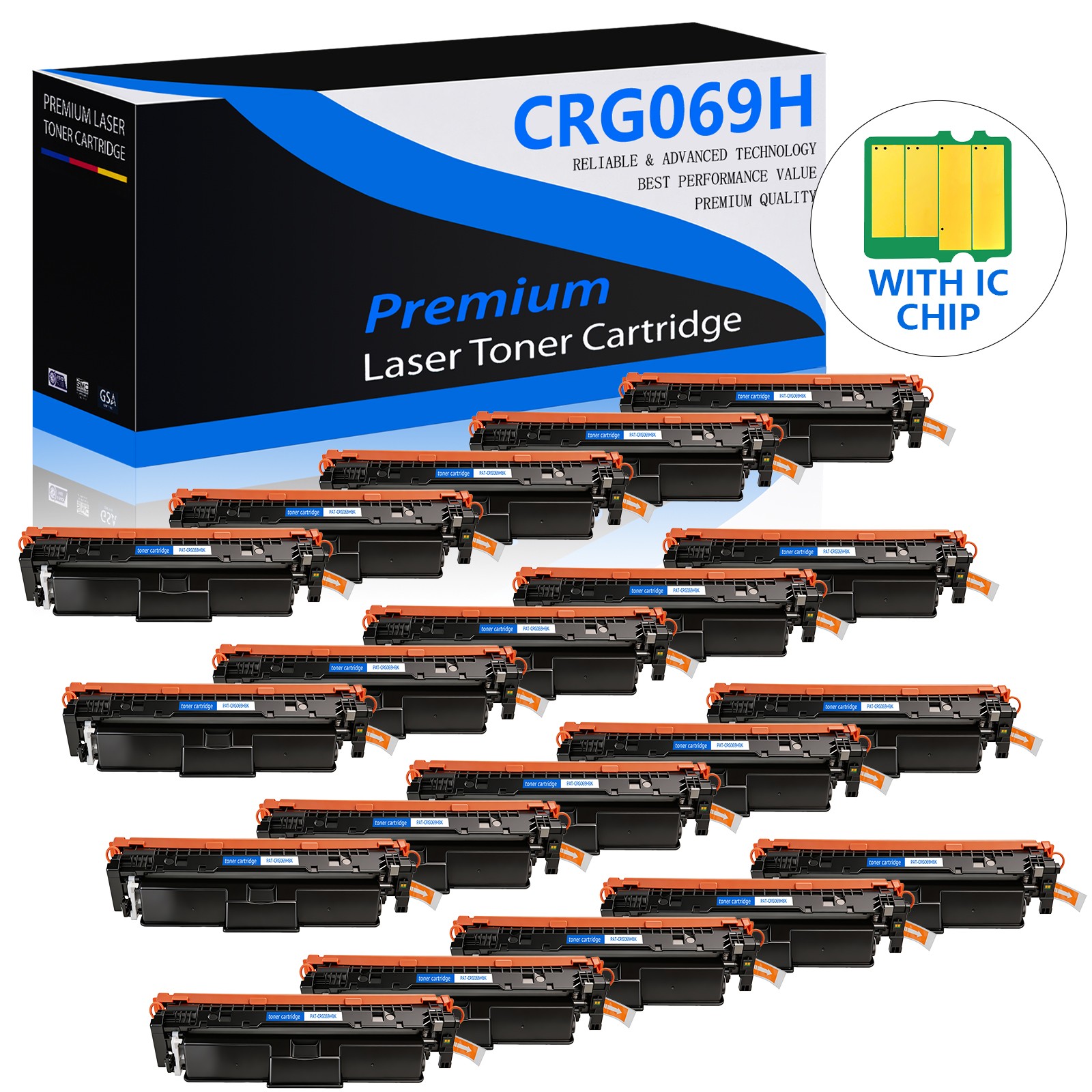 20PK 069 069H Toner Cartridges for Canon Color ImageCLASS MF751Cdw LBP674Cdw