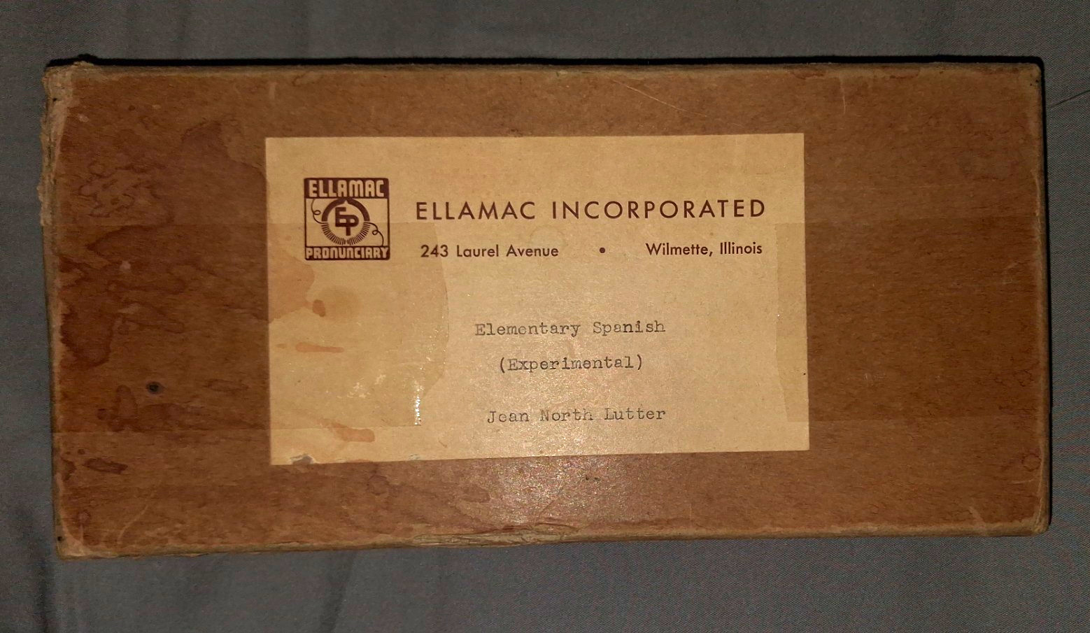 Vintage 1957 Ellamac Language Master Audio Cards Box Set Experimental Spanish