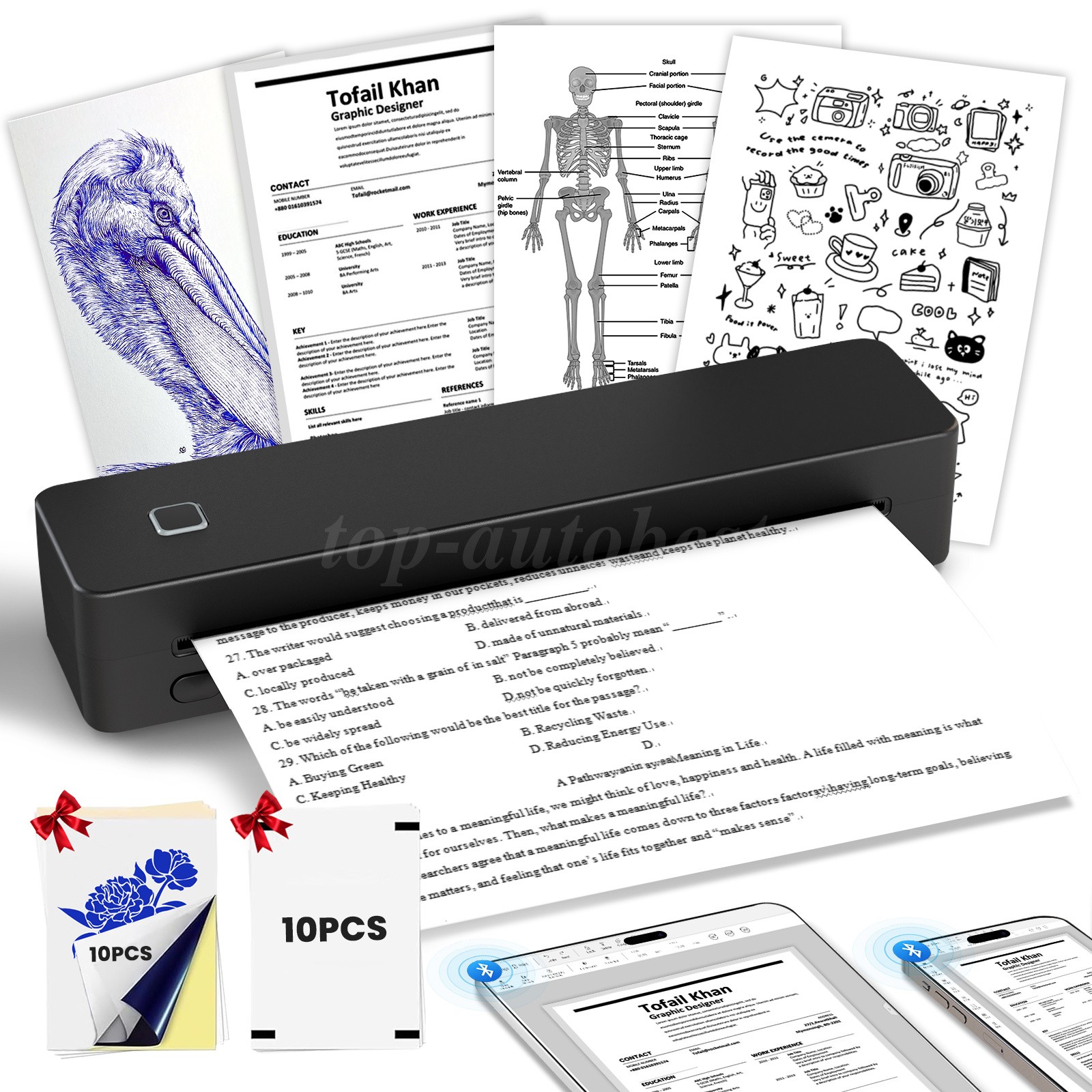 Tattoo Printer, Tattoo Machine, Thermal Stencil printers for A4, Black