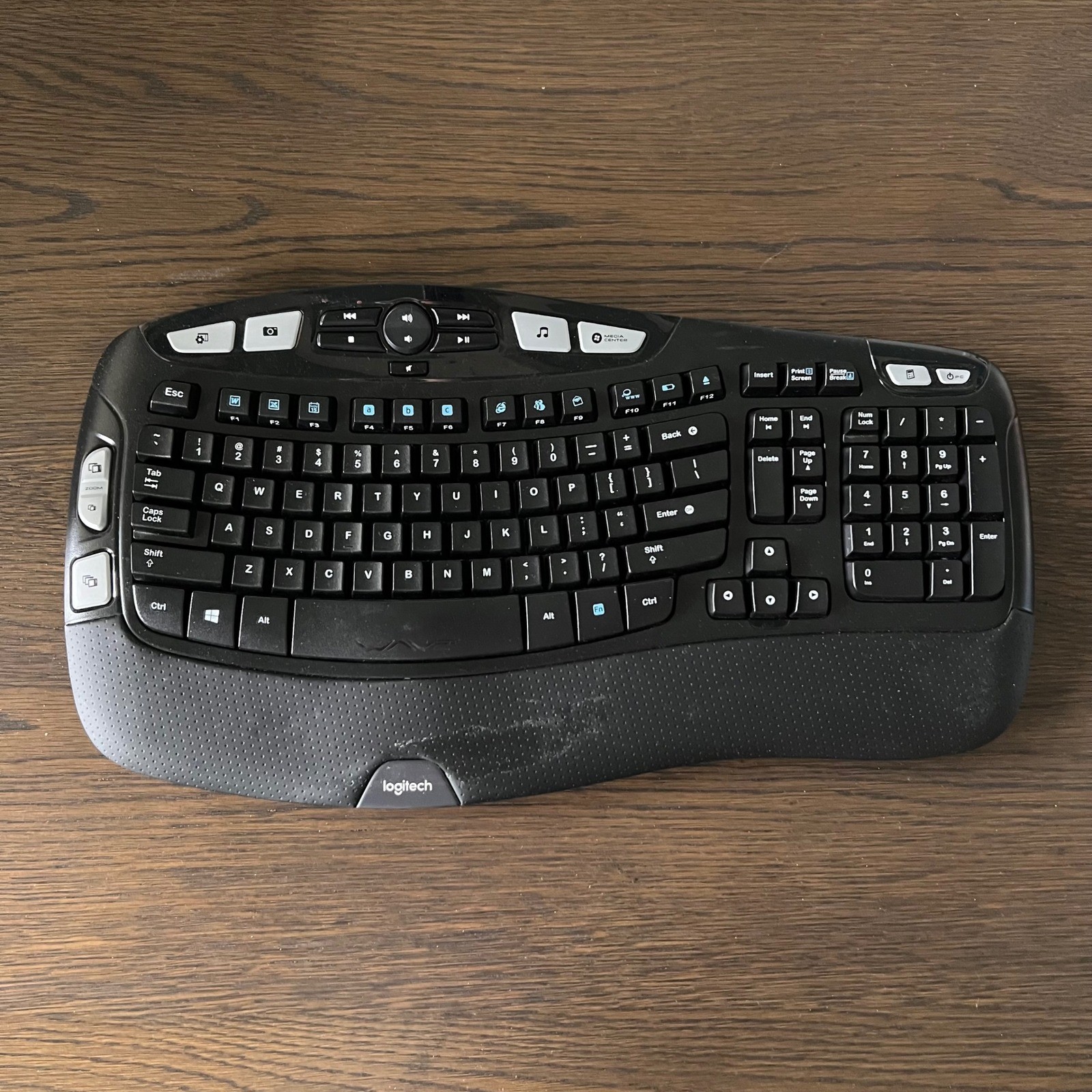 Logitech K350 Wireless Wave Ergonomic Keyboard Black Y-R0053 FLAWS